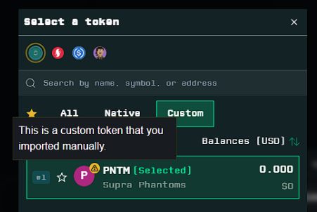 Token Import