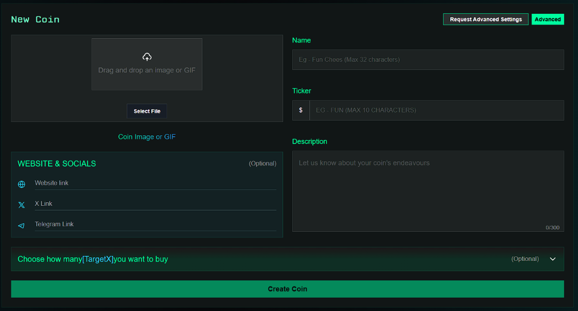 Token Studio Create Interface